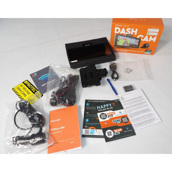 Rexing CPDuo-686 Dash Cam Front & Rear Recording Touch Screen 4K 6.86" New Open - Picture 1 of 8